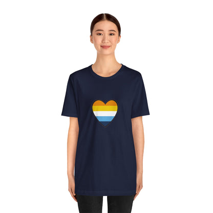 AroAce Flag Heart T-Shirt – Unisex LGBTQ+ Graphic Tee