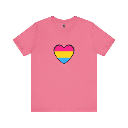 Pansexual Pride Flag Heart Tee – LGBTQ+ Pan Flag Minimalist Shirt - WhimSpin - https://whimspin.com