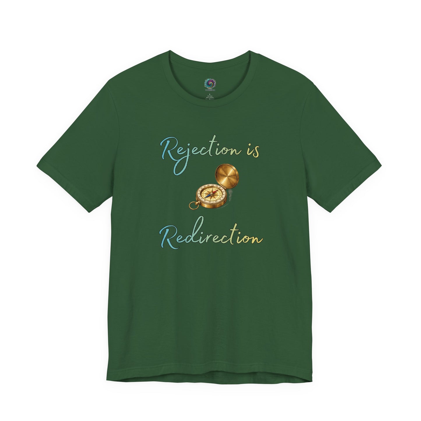 Rejection Is Redirection T-Shirt – Motivational Compass Quote Tee