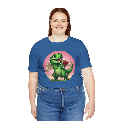 Cupidsaurus Rex T-Shirt – Funny Dinosaur Cupid Valentine’s Day Tee