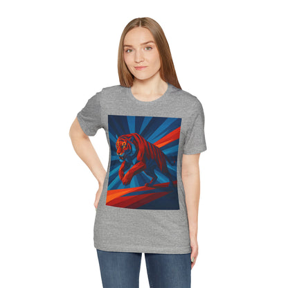 Geometric Tiger T-Shirt – Bold Jungle Animal Tee in Abstract Style - WhimSpin - https://whimspin.com