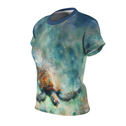 Watercolor Sea Turtle T-Shirt – Women’s Ocean-Inspired Graphic Tee