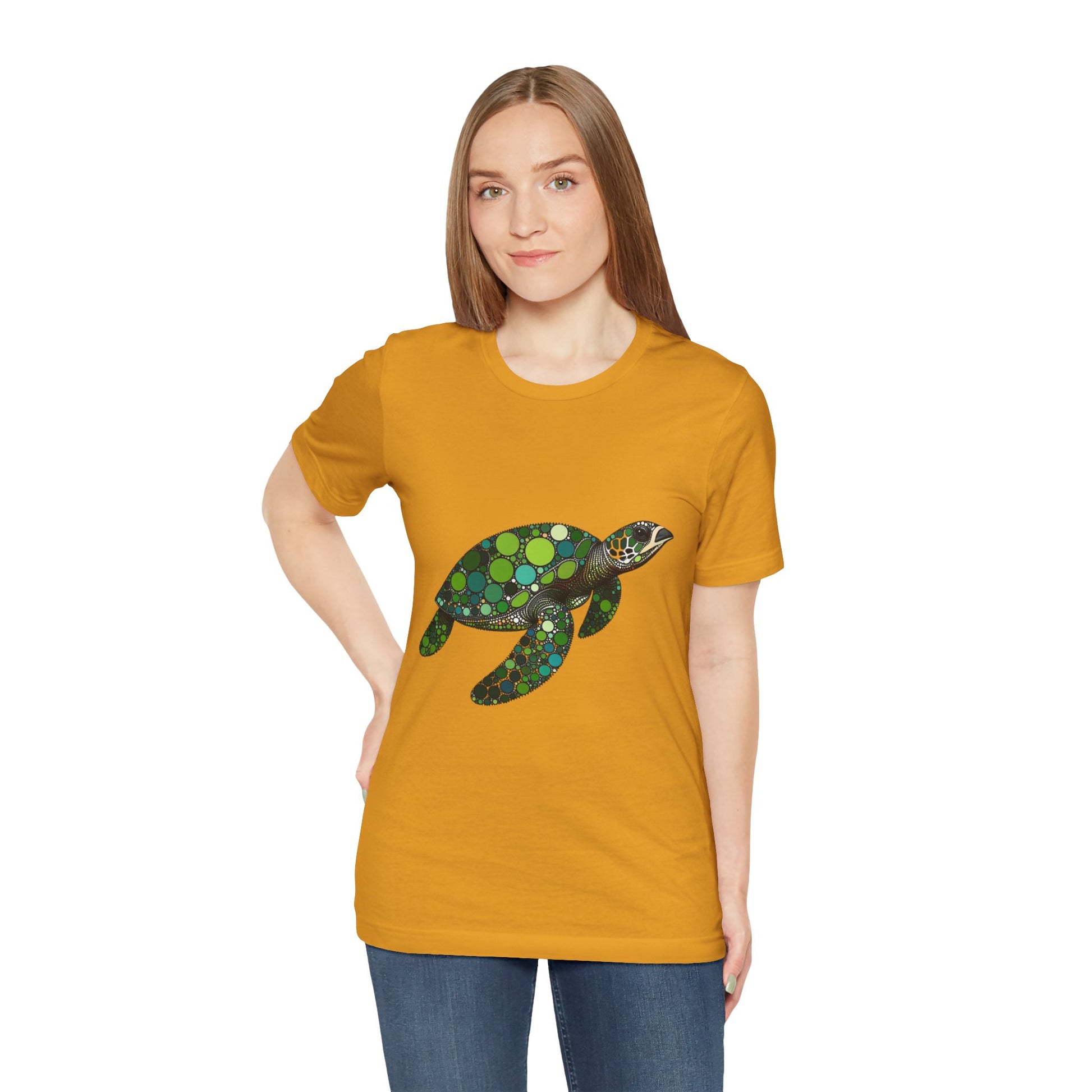 Geometric Sea Turtle T-Shirt – Eco Ocean Vibes Graphic Tee - WhimSpin - https://whimspin.com