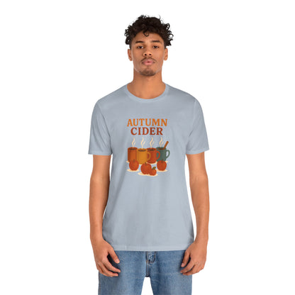 Autumn Cider T-Shirt – Cozy Fall Graphic Tee with Steaming Mugs