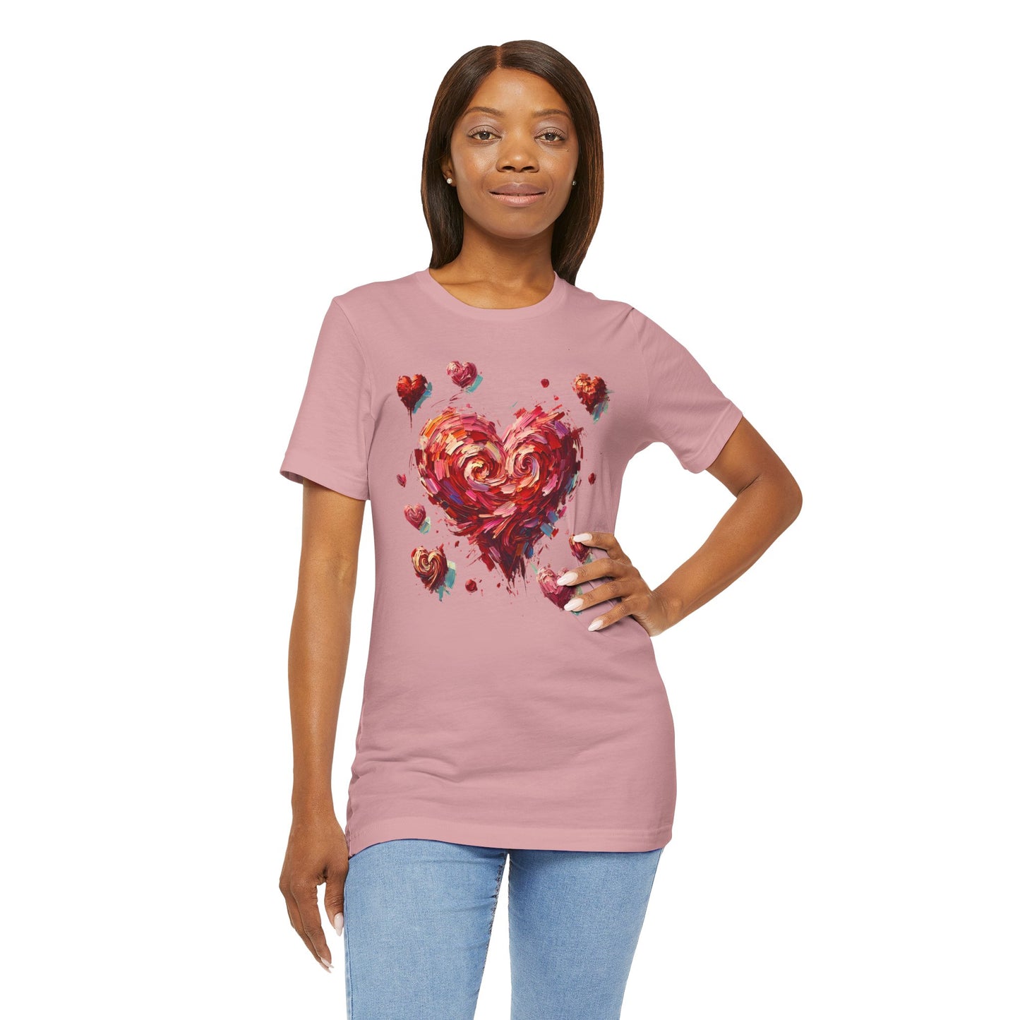 Impressionistic Heart T-Shirt – Artistic Valentine's Day Tee