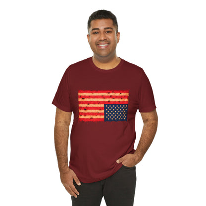 Inverted Flag Distress T-Shirt – Symbolic Upside Down Flag Design