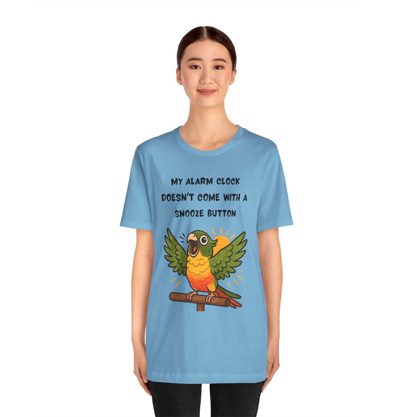 Funny Parrot Tee | Cute Animal Graphic T-Shirt, My Alarm Clock Doesn't Come With a Snooze Button, Gift for Bird Lovers, Humorous [...]