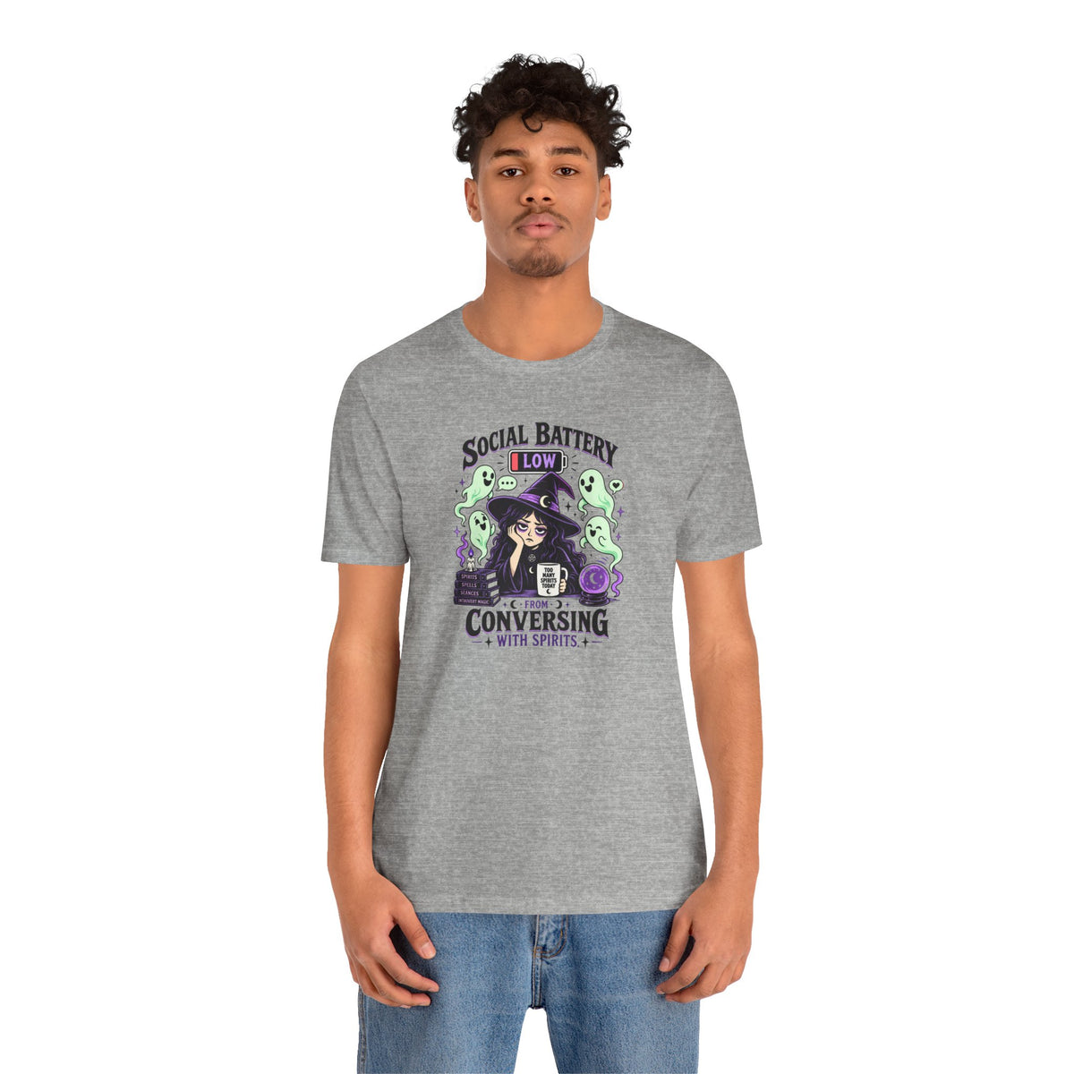 Social Battery Low From Conversing With Spirits T-Shirt