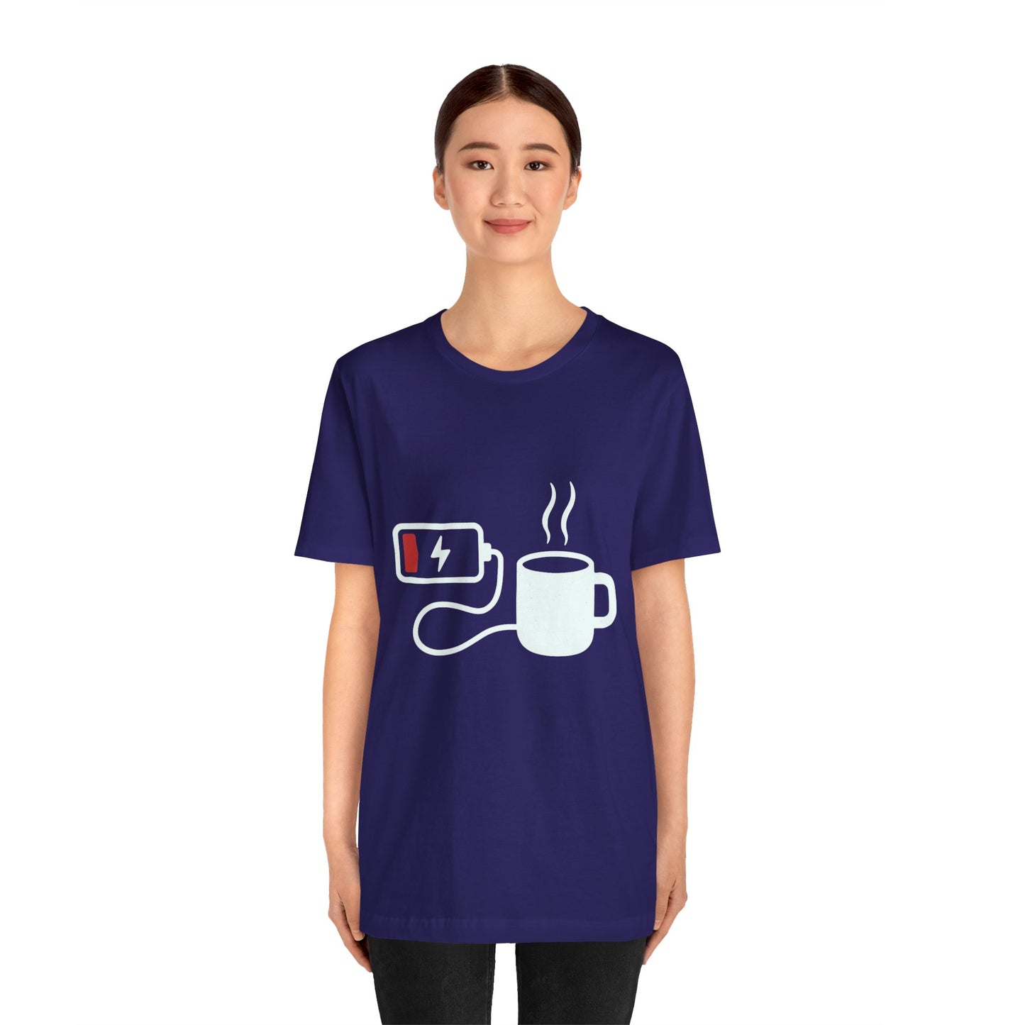 Low Battery Need Coffee Tee – Funny Caffeine Graphic T-Shirt