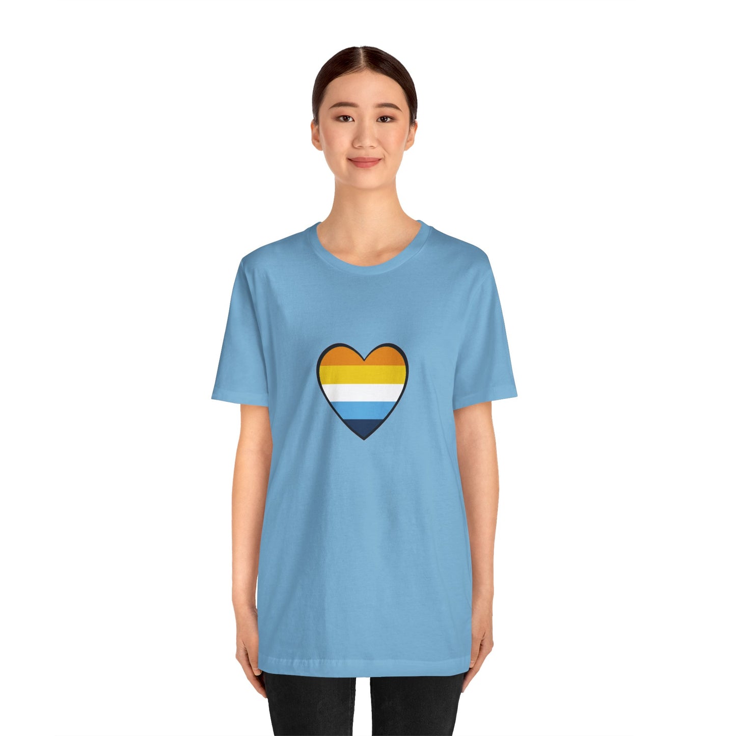 AroAce Flag Heart T-Shirt – Unisex LGBTQ+ Graphic Tee