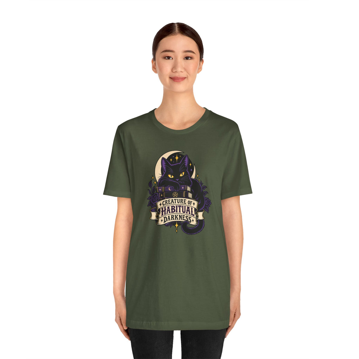 Creature of Habitual Darkness T-Shirt – Black Cat Goth Tee