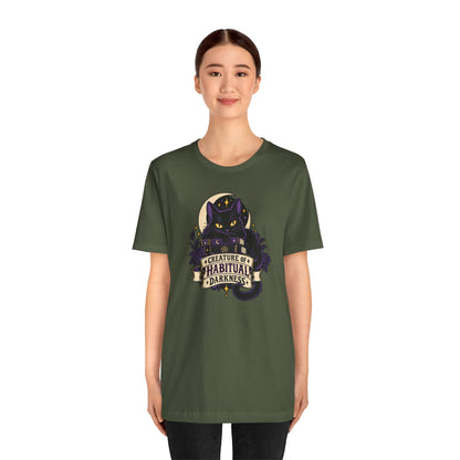 Creature of Habitual Darkness T-Shirt – Black Cat Goth Tee