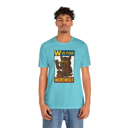 W Is for Werewolf T-Shirt – Cute Werewolf Shirt from Monster Alphabet