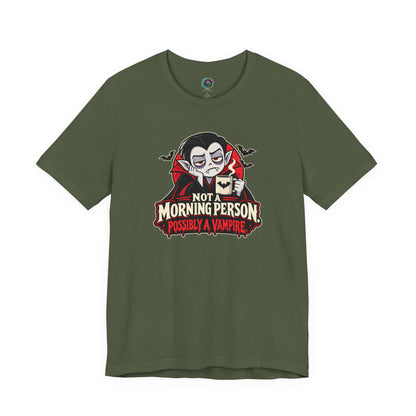 Not a Morning Person Possibly a Vampire T-Shirt – Funny Halloween Tee