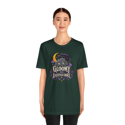 Gloomy Is a Lifestyle Choice T-Shirt – Funny Goth Halloween Tee