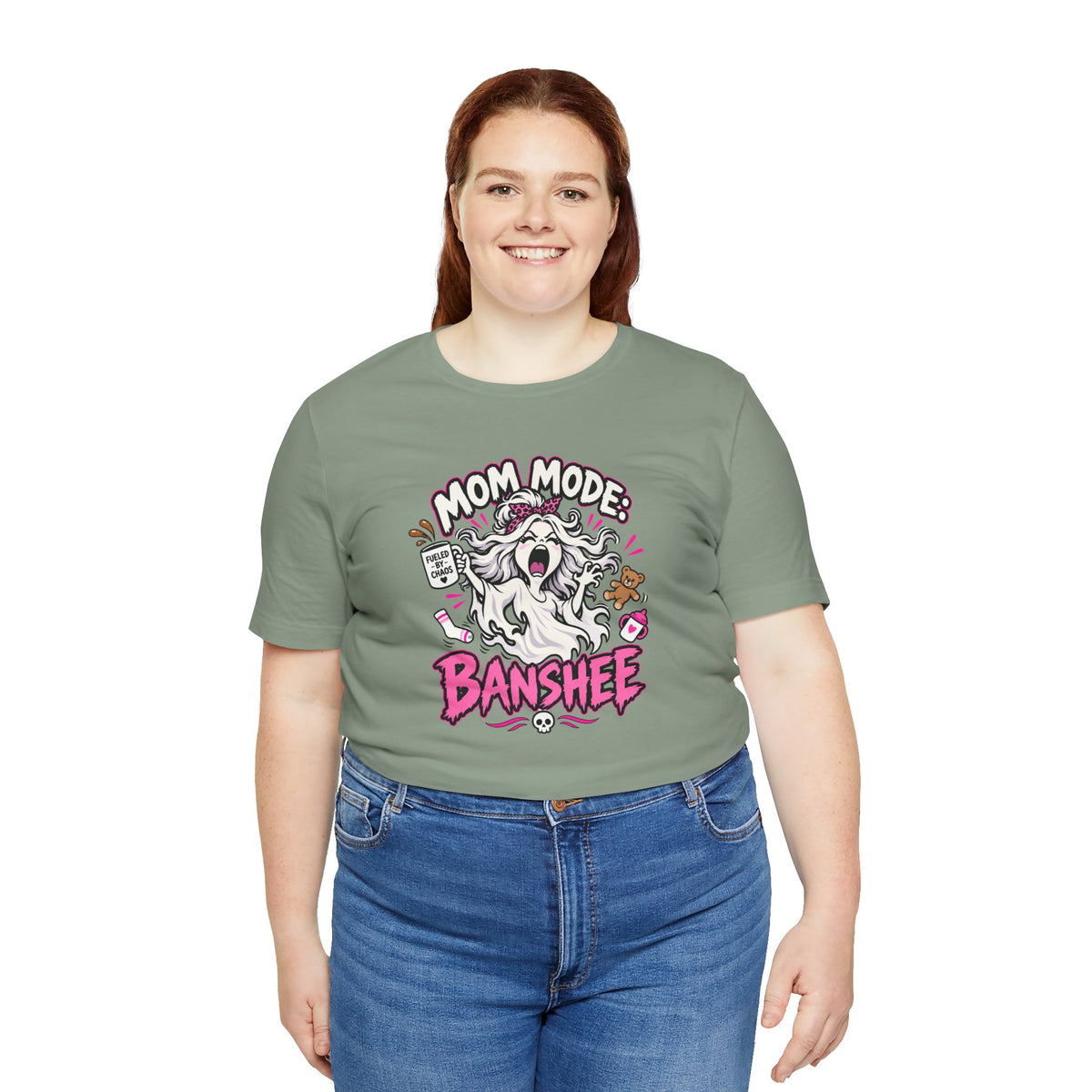 Mom Mode Banshee T-Shirt – Funny Chaotic Mom Halloween Tee
