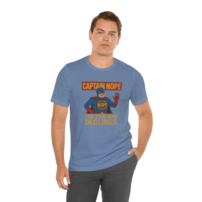 Captain Nope Dad T-Shirt – Funny Superhero Tee for Father Figures