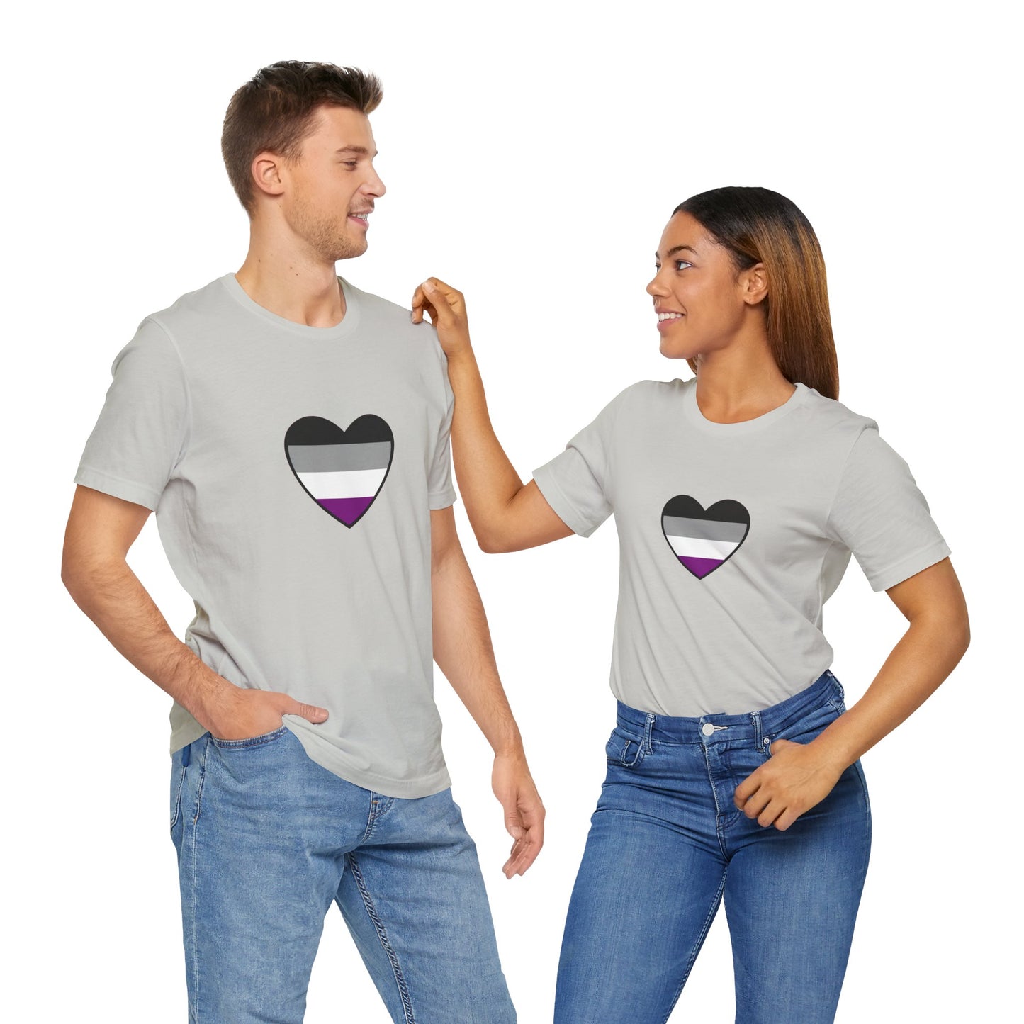 Asexual Pride Flag Heart T-Shirt – Ace Flag LGBTQ+ Graphic Tee