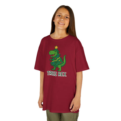 Tree Rex Kids’ Christmas T-Shirt – Cute Dino Holiday Tee