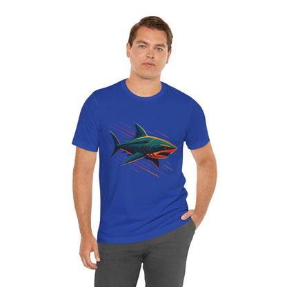 Electric Apex Shark T-Shirt – Bold Ocean Graphic Tee - WhimSpin - https://whimspin.com