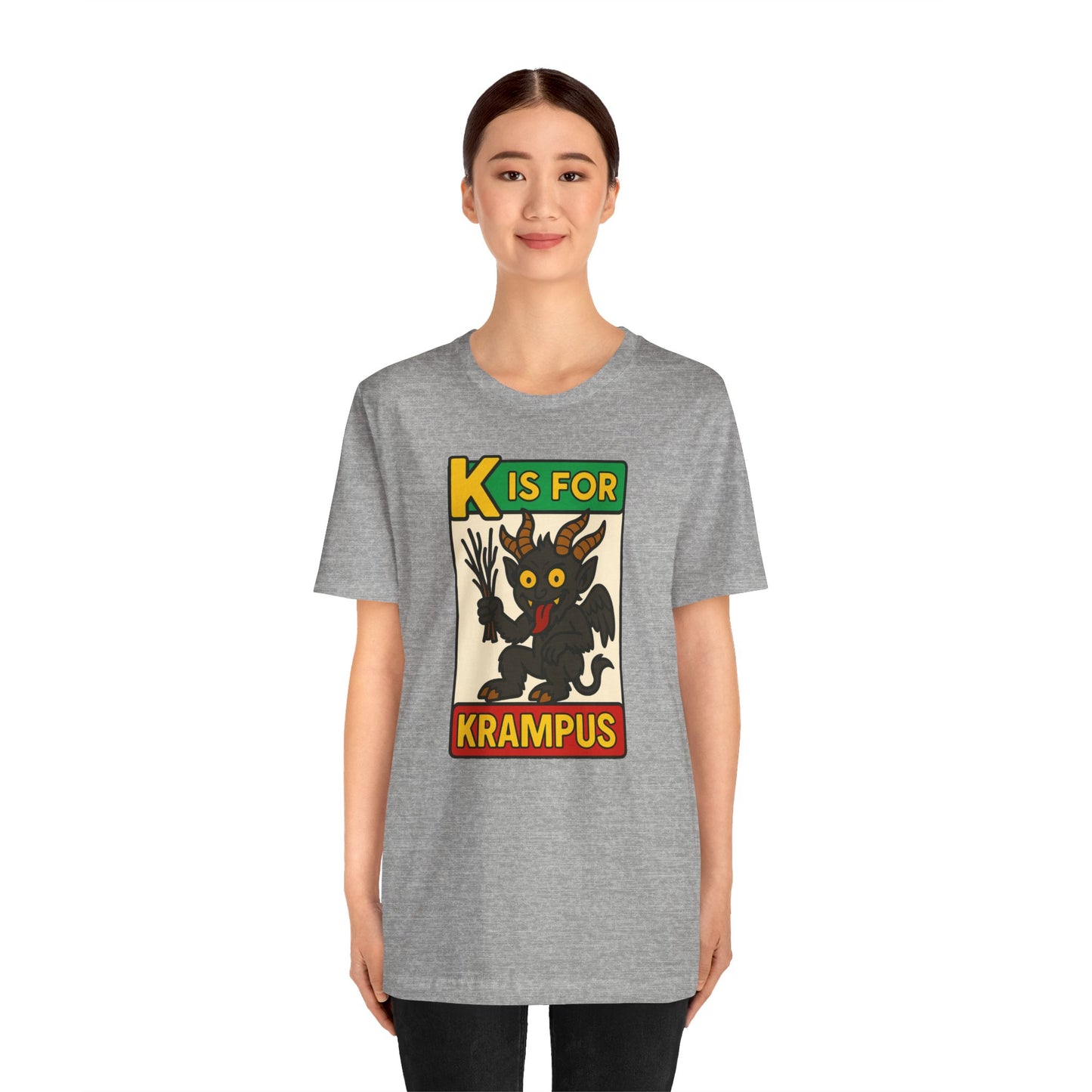 Krampus Alphabet Tee - "K is for Krampus" Holiday Graphic T-Shirt