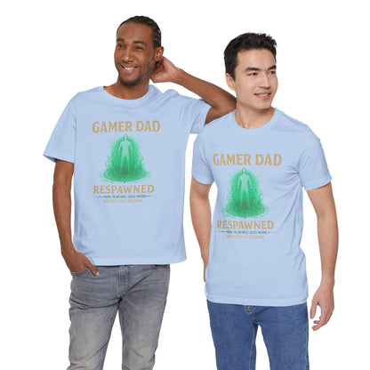 Gamer Dad Respawned T-Shirt – Funny New Fatherhood Gaming Tee