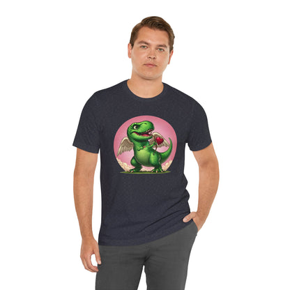 Cupidsaurus Rex T-Shirt – Funny Dinosaur Cupid Valentine’s Day Tee