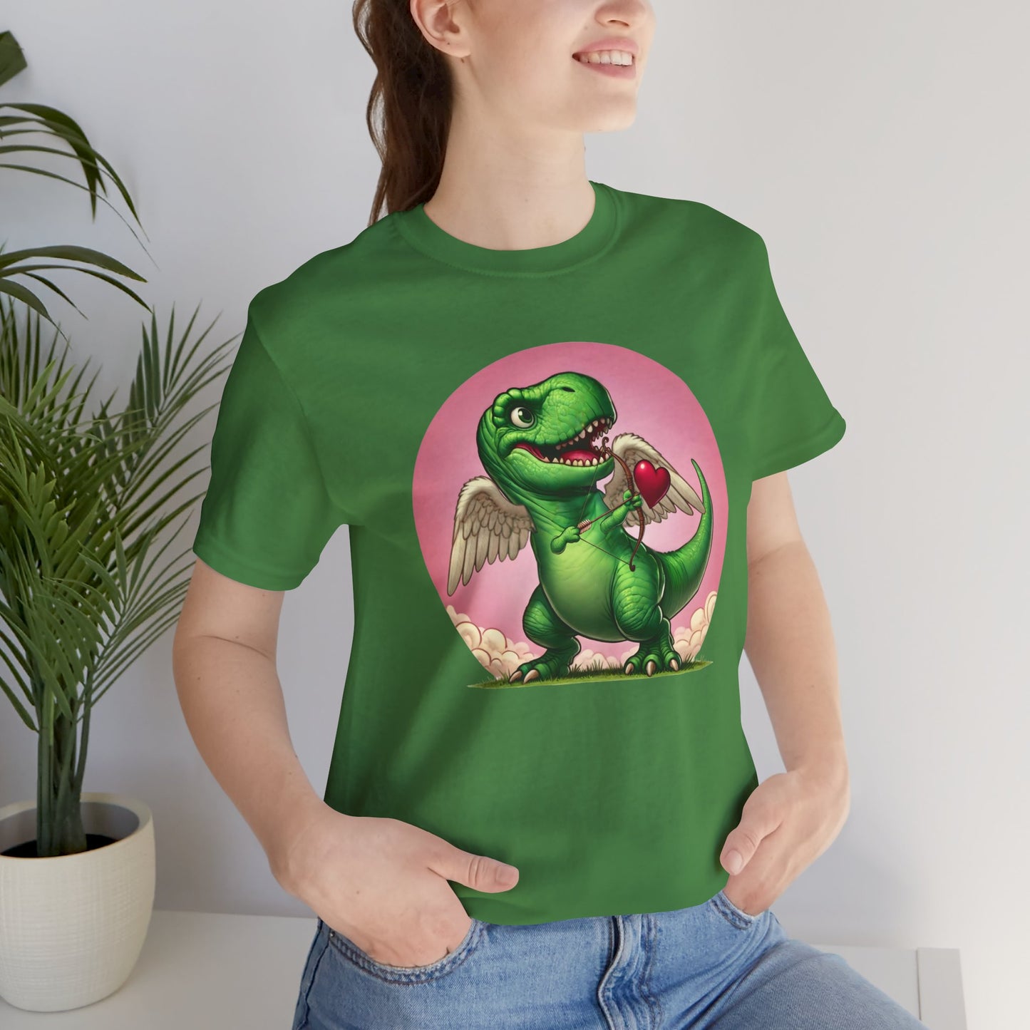 Cupidsaurus Rex T-Shirt – Funny Dinosaur Cupid Valentine’s Day Tee