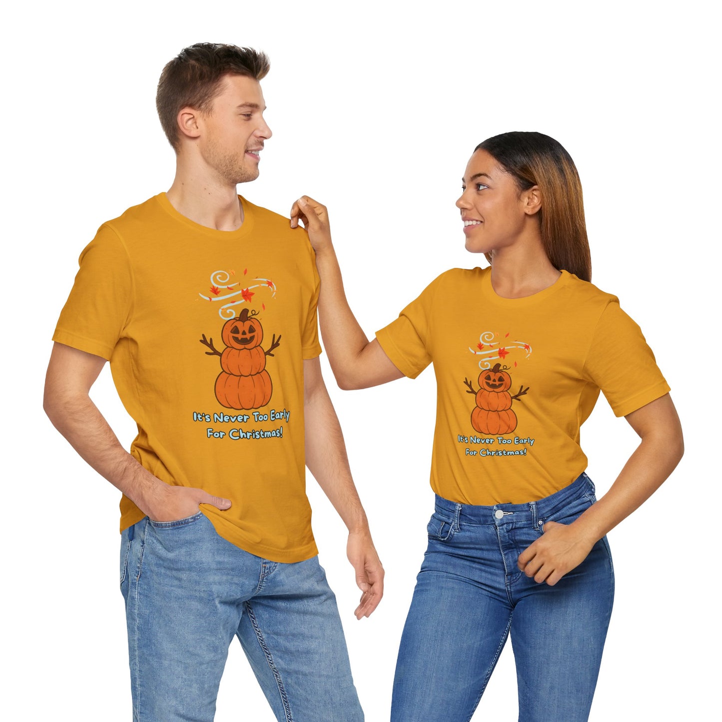 Pumpkin Snowman Shirt – Funny Halloween Christmas Mashup Tee