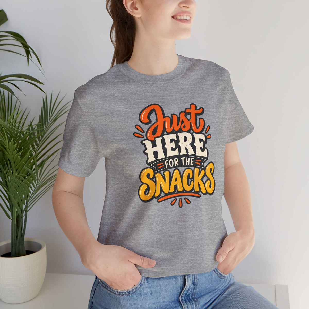 Just Here for the Snacks T-Shirt – Funny Halloween Foodie Tee