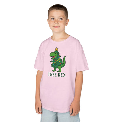 Tree Rex Kids’ Christmas T-Shirt – Cute Dino Holiday Tee