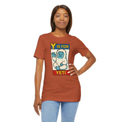 Y Is for Yeti T-Shirt – Cute Winter Monster Tee from the Monster Alphabet Series