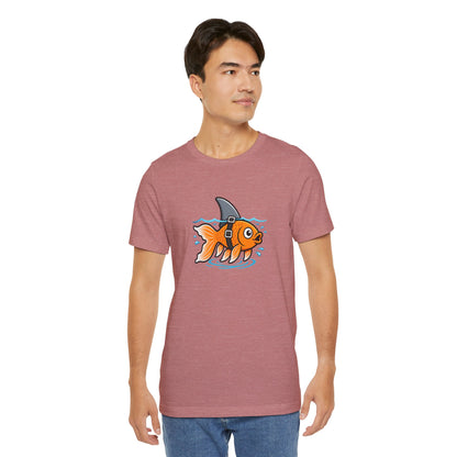 Goldfish Shark T-Shirt – Funny Fish Swimming  Graphic Tee