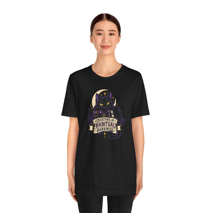 Creature of Habitual Darkness T-Shirt – Black Cat Goth Tee