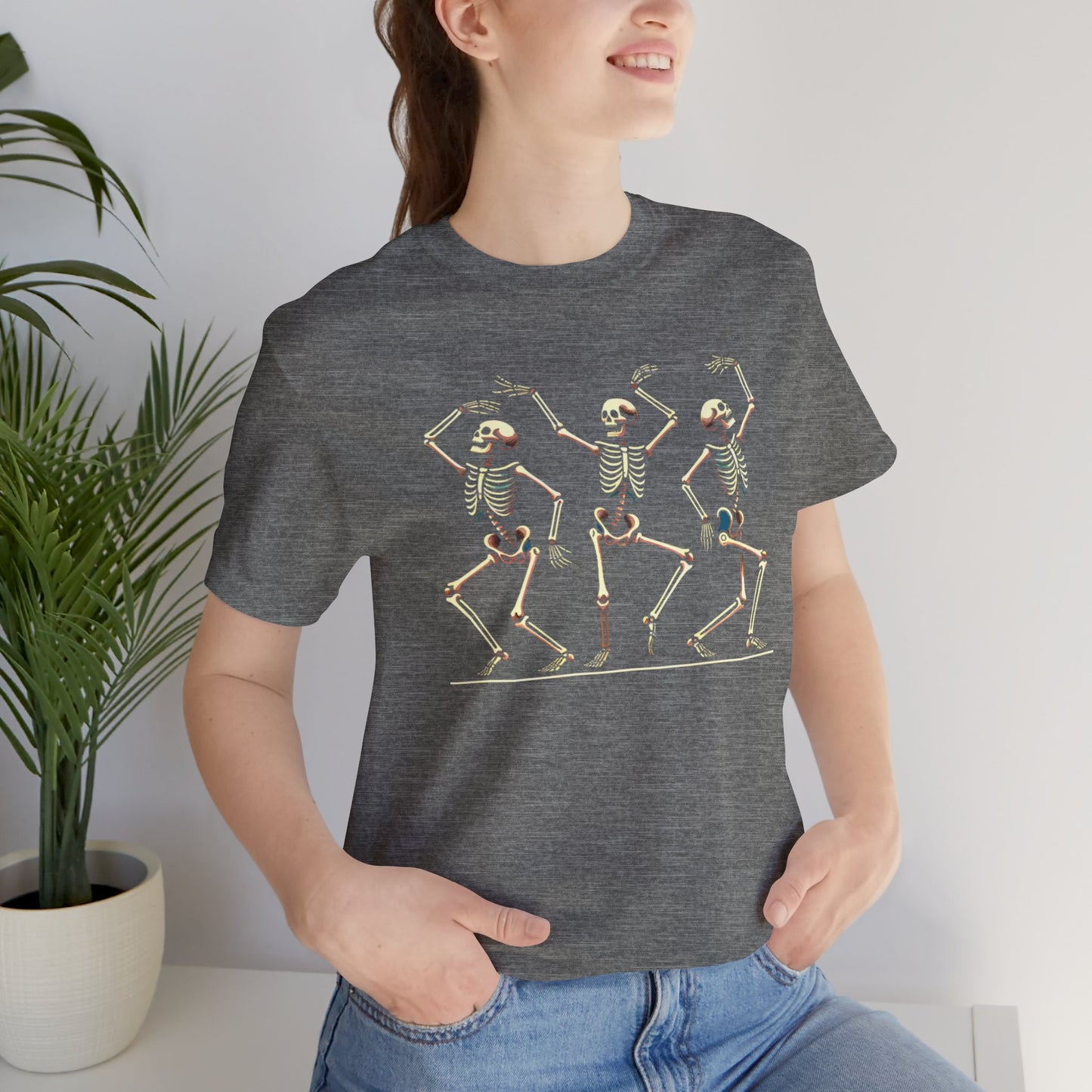 Dancing Skeleton T-Shirt – Funny Halloween Skeleton Shirt for Spooky Season