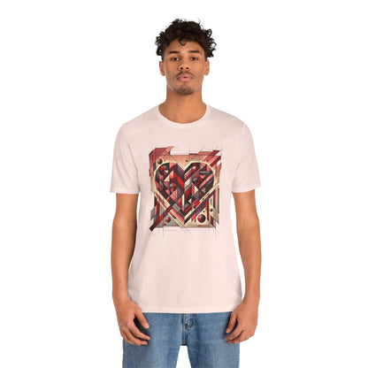 Cubist Heart T-Shirt – Modern Art Valentine's Day Graphic Tee