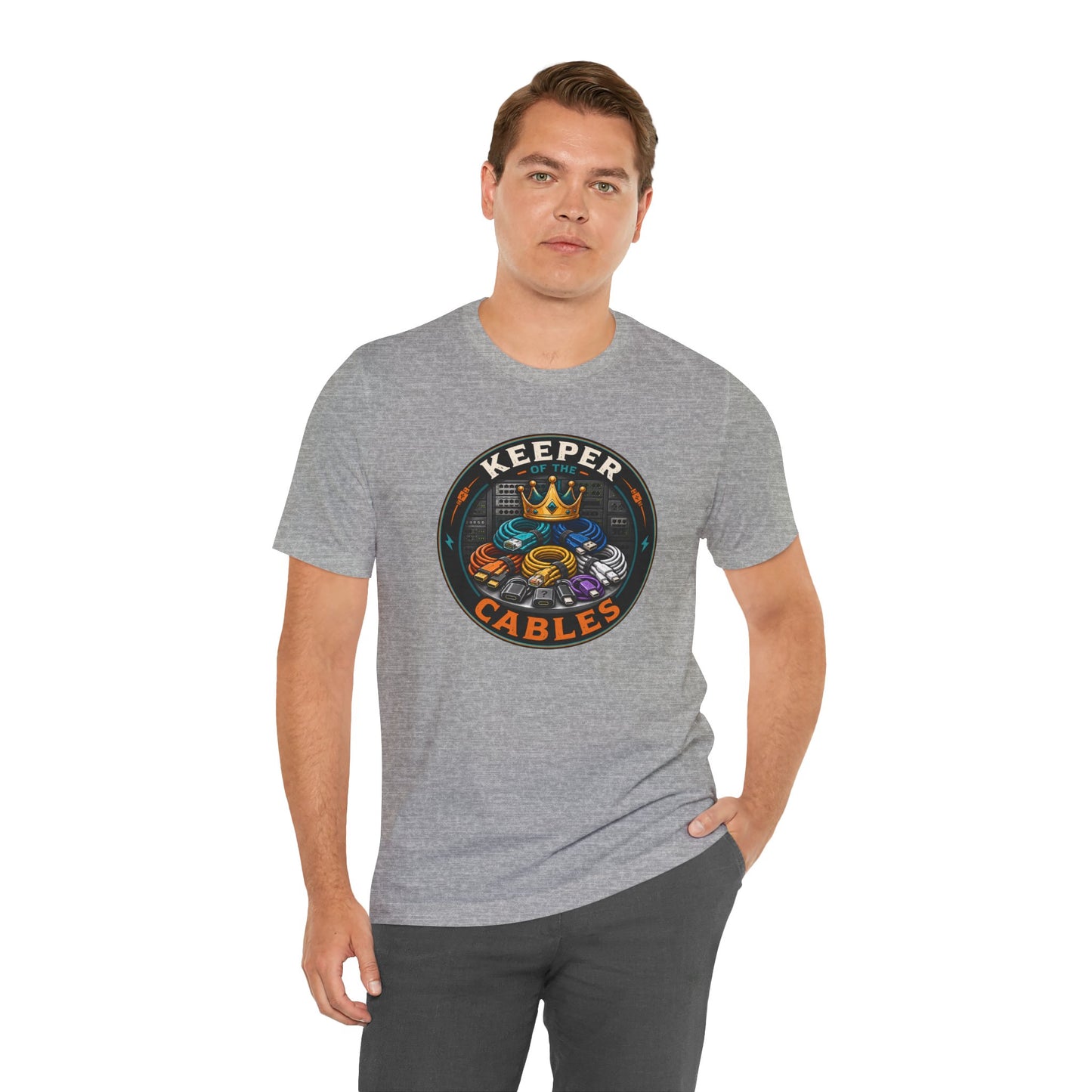 Keeper of the Cables T-Shirt – Funny Tech Dad Cable Tee