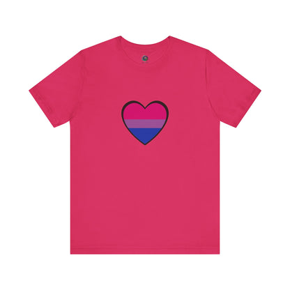 Bisexual Pride Flag T-Shirt – LGBTQ+ Heart Graphic Tee | WhimSpin