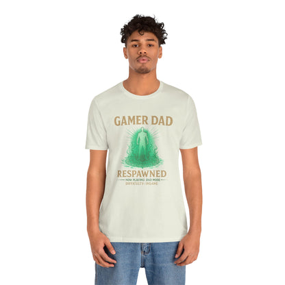 Gamer Dad Respawned T-Shirt – Funny New Fatherhood Gaming Tee