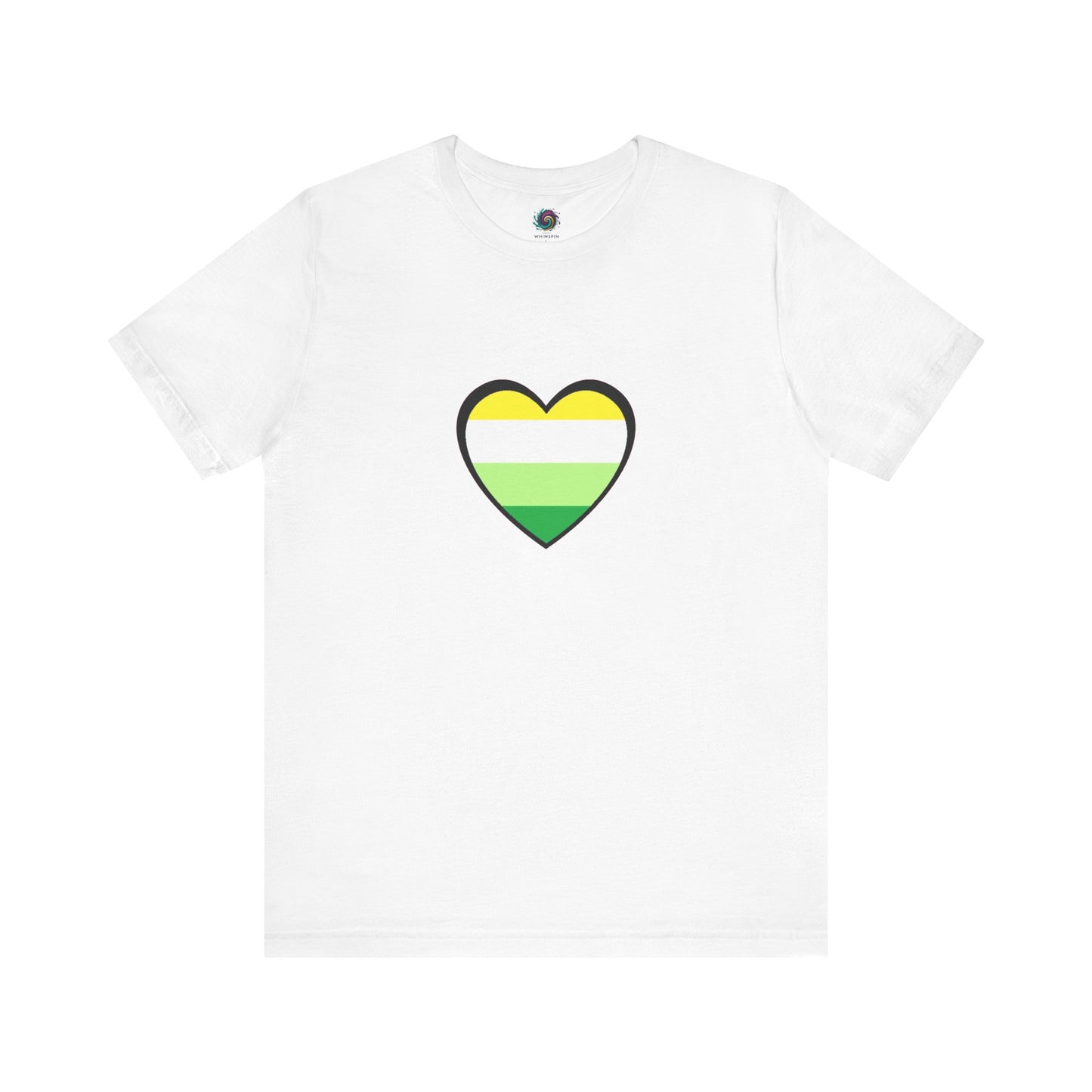 Gender Neutral Pride Flag Heart T-Shirt – Unisex LGBTQ+ Graphic Tee - WhimSpin - https://whimspin.com