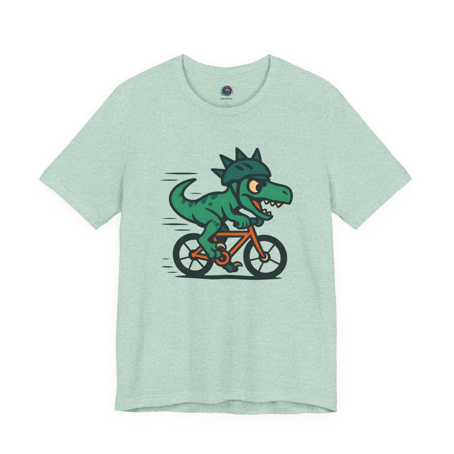Velociraptor on a Bike T-Shirt – Funny Dino Velo Tee
