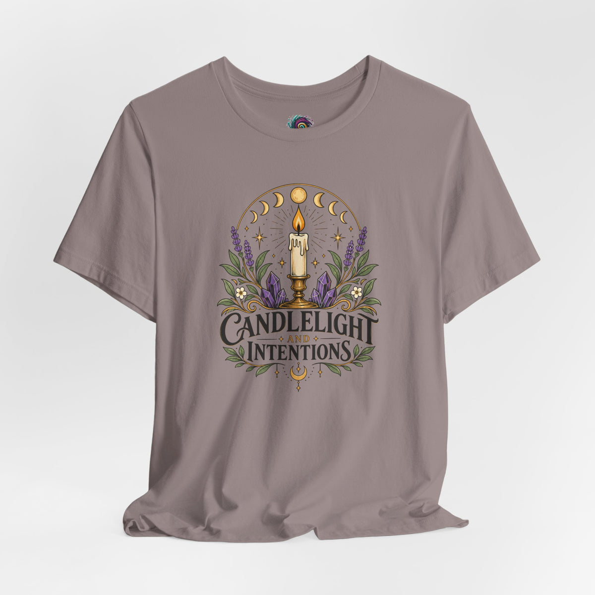 Candlelight and Intentions T-Shirt – Witchy Celestial Tee
