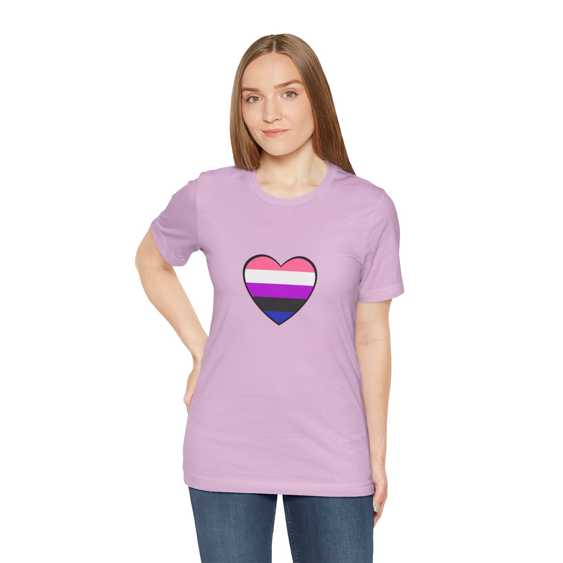 Genderfluid Pride Heart T-Shirt – Bold LGBTQIA+ Flag Tee - WhimSpin - https://whimspin.com