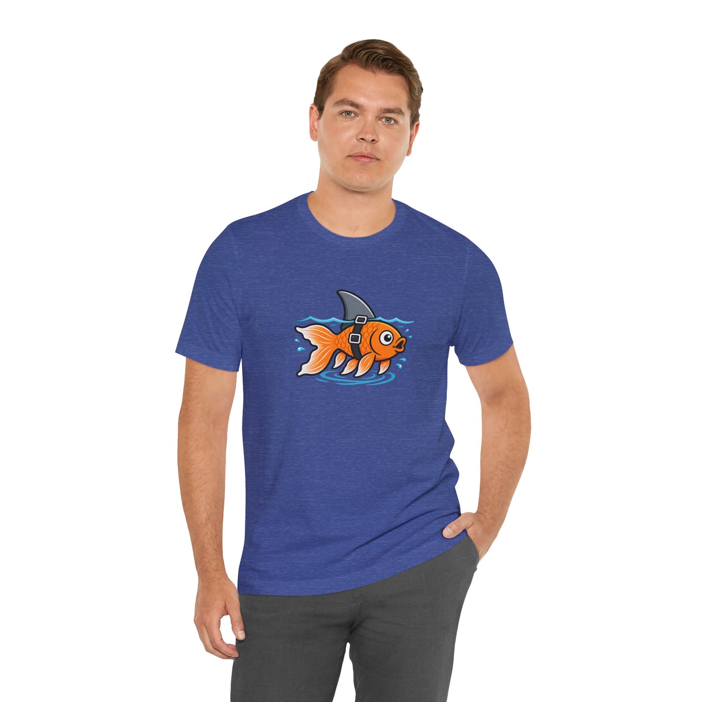 Goldfish Shark T-Shirt – Funny Fish Swimming  Graphic Tee