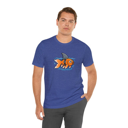 Goldfish Shark T-Shirt – Funny Fish Swimming  Graphic Tee