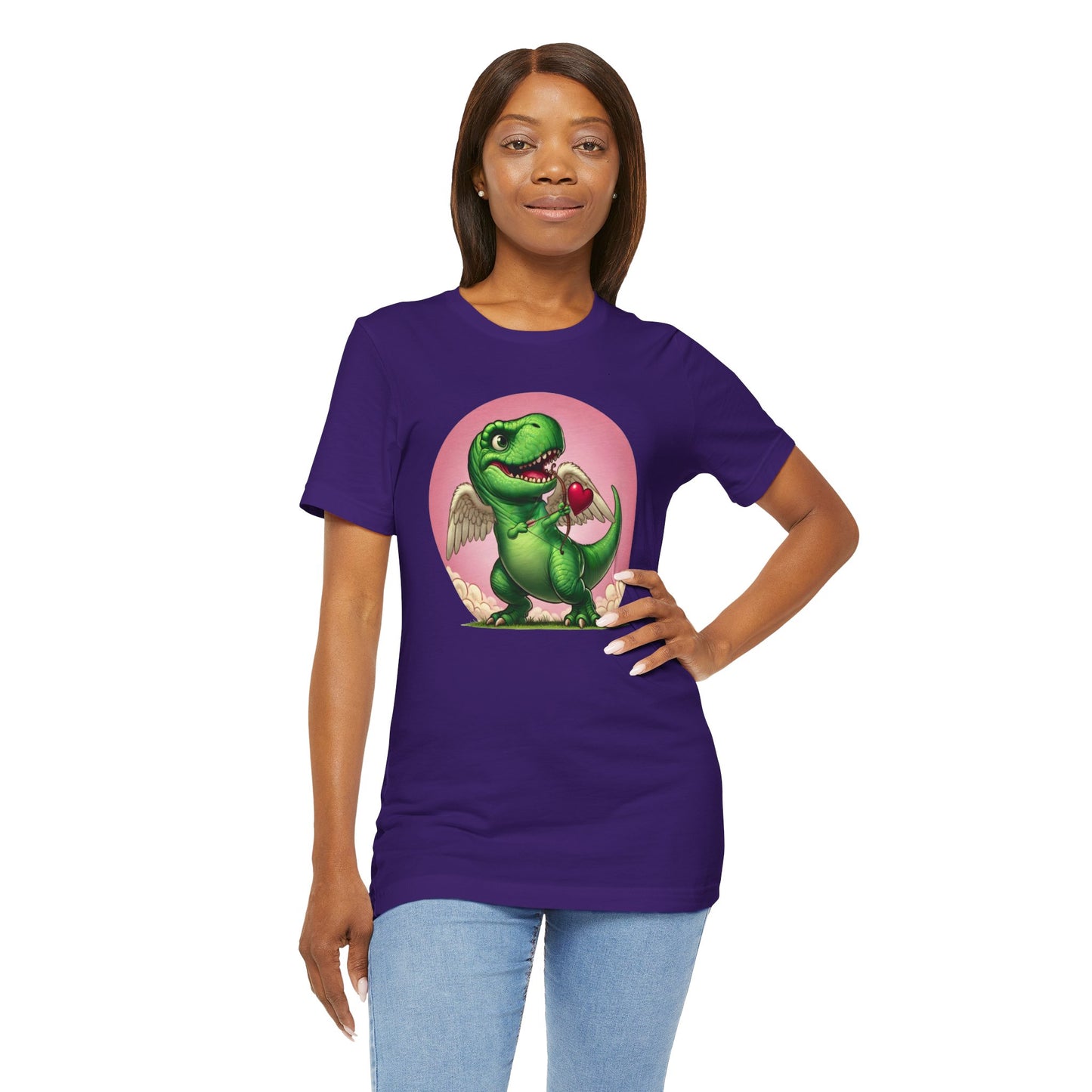 Cupidsaurus Rex T-Shirt – Funny Dinosaur Cupid Valentine’s Day Tee