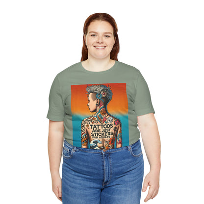 Tattoos Are Just Stickers for Adults T-Shirt – Funny Tattoo Lover Graphic Tee - WhimSpin - https://whimspin.com