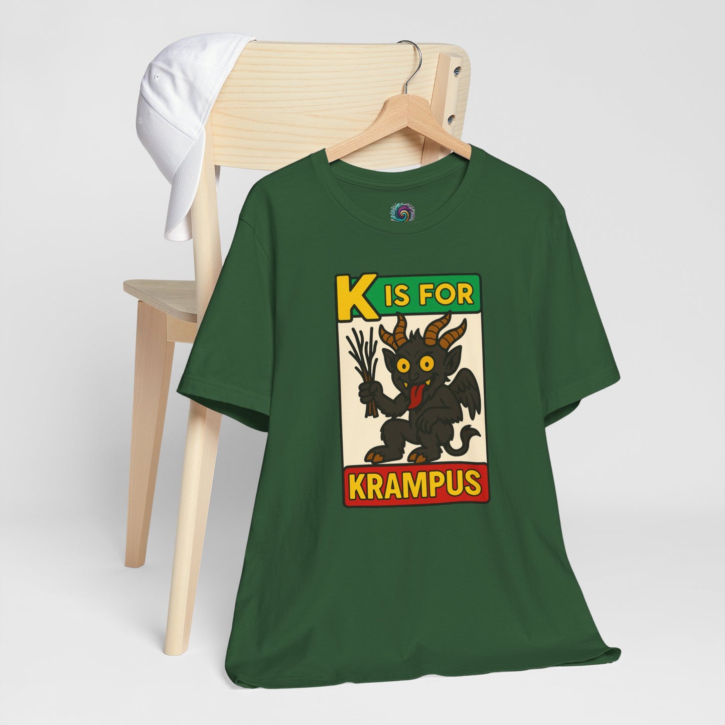 Krampus Alphabet Tee - "K is for Krampus" Holiday Graphic T-Shirt