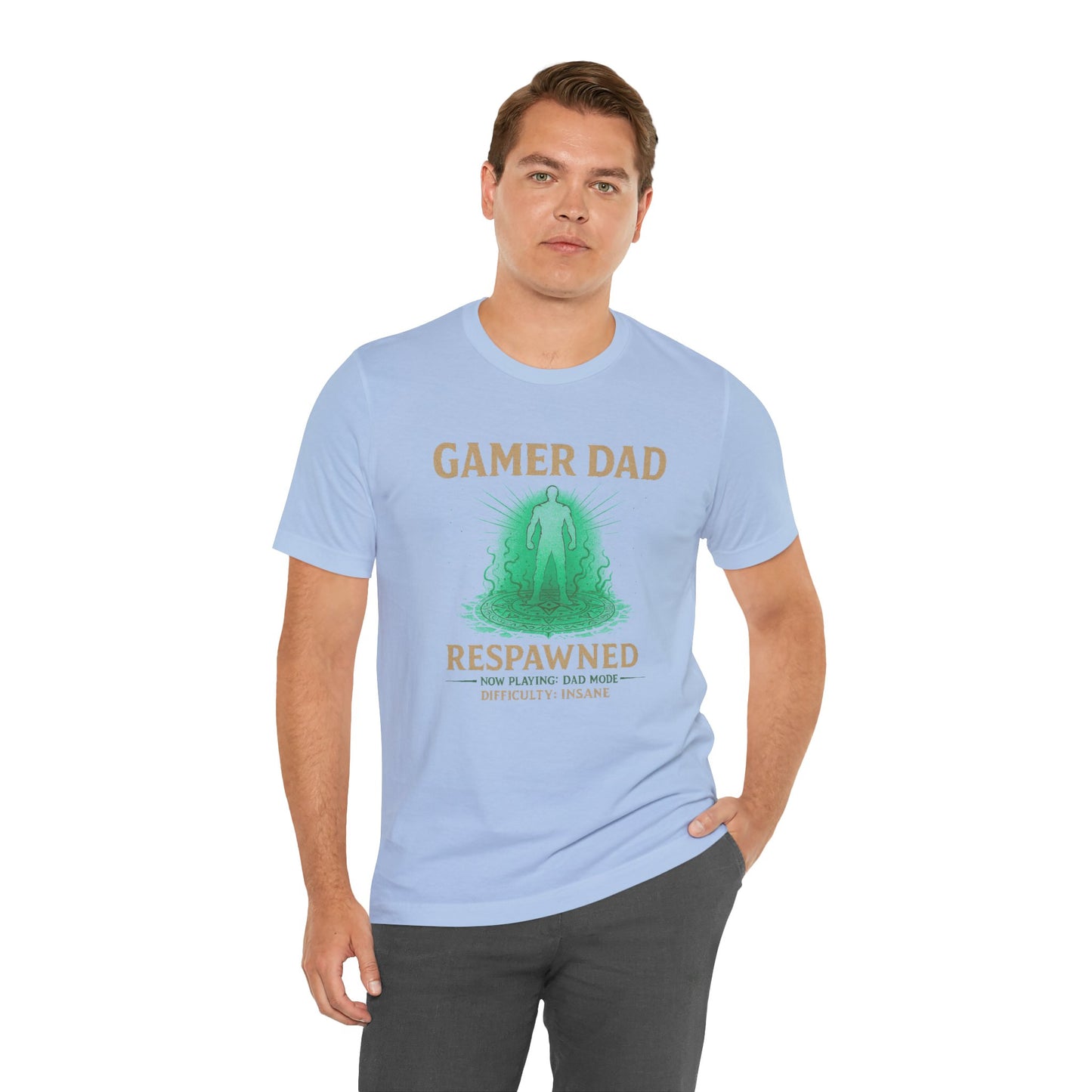 Gamer Dad Respawned T-Shirt – Funny New Fatherhood Gaming Tee