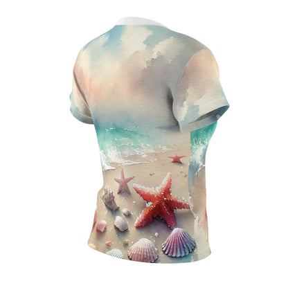Beachcomber’s Dream Watercolor Seashell T-Shirt - WhimSpin - https://whimspin.com